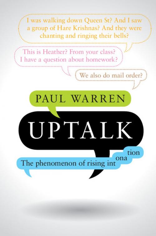 Cover of the book Uptalk by Paul Warren, Cambridge University Press