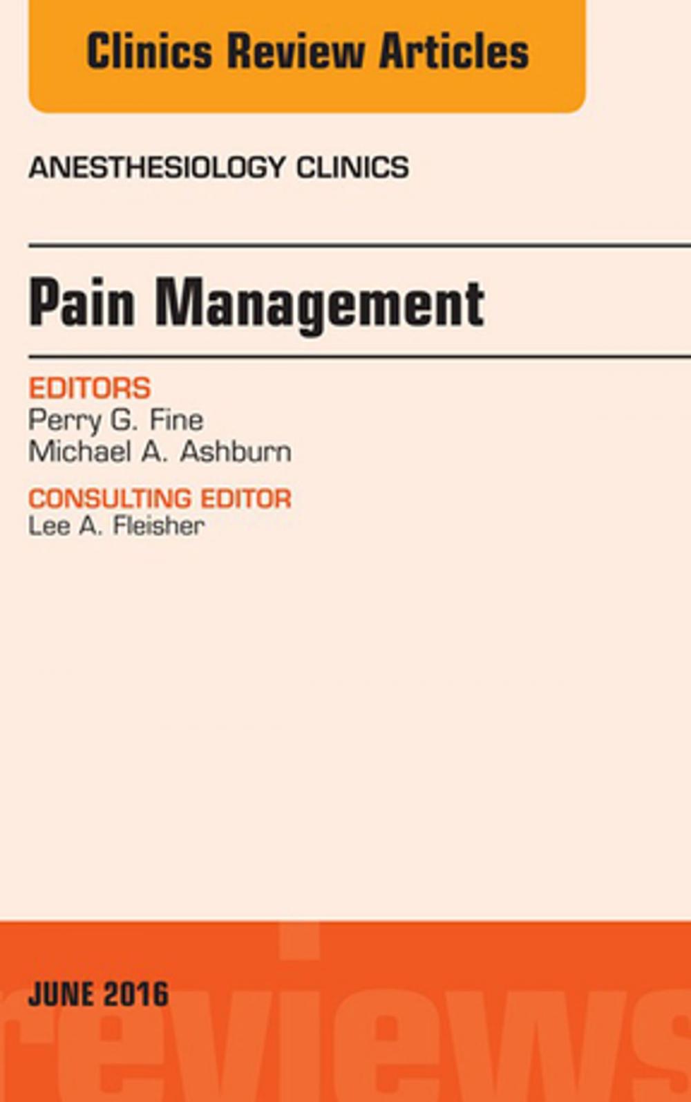 Big bigCover of Pain Management, An Issue of Anesthesiology Clinics, E-Book