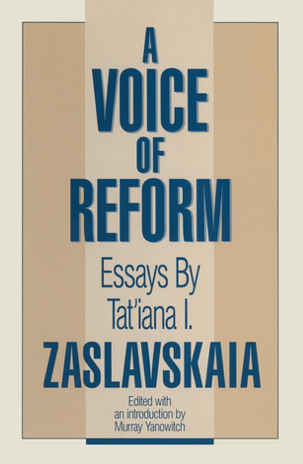 Big bigCover of A Voice of Reform: Essays