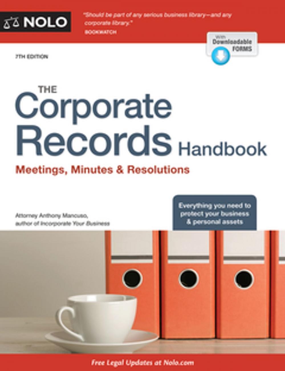 Big bigCover of Corporate Records Handbook, The