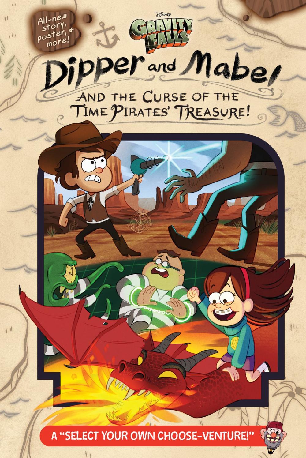 Big bigCover of Gravity Falls: Dipper and Mabel and the Curse of the Time Pirates' Treasure!