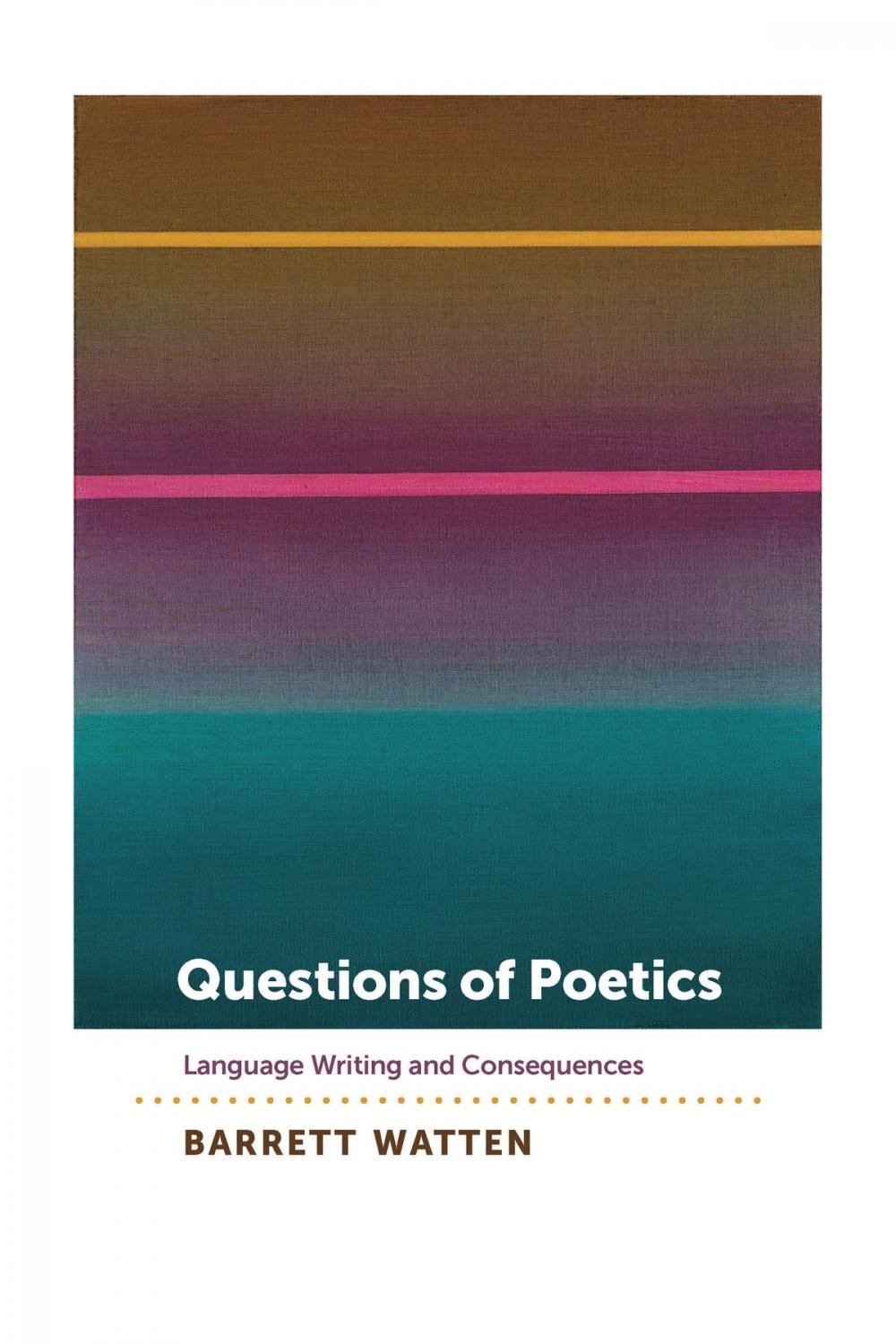 Big bigCover of Questions of Poetics