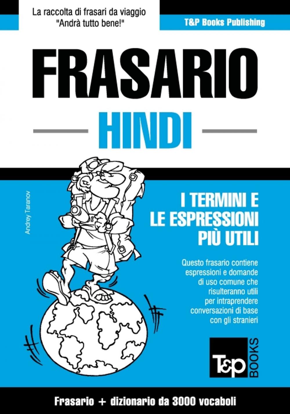 Big bigCover of Frasario Italiano-Hindi e vocabolario tematico da 3000 vocaboli