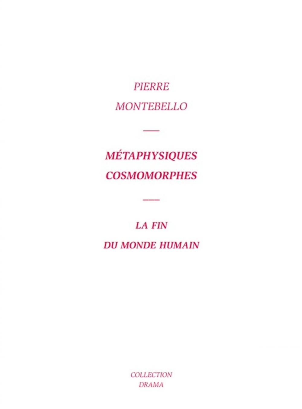 Big bigCover of Métaphysiques cosmomorphes