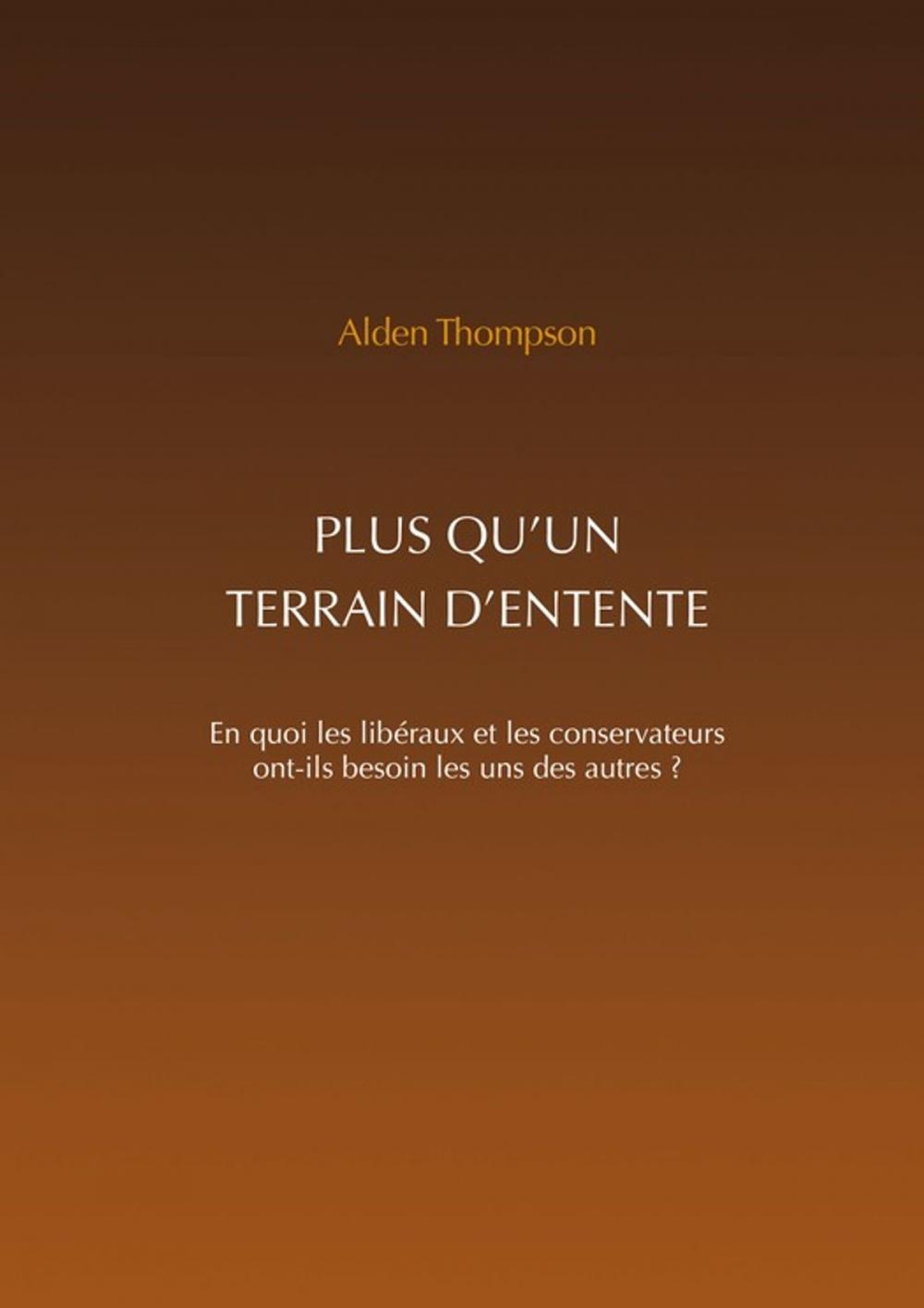 Big bigCover of Plus qu'un terrain d'entente