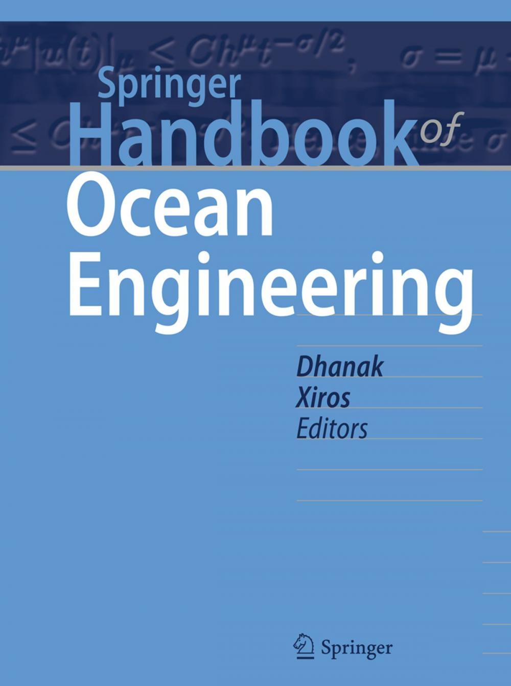 Big bigCover of Springer Handbook of Ocean Engineering