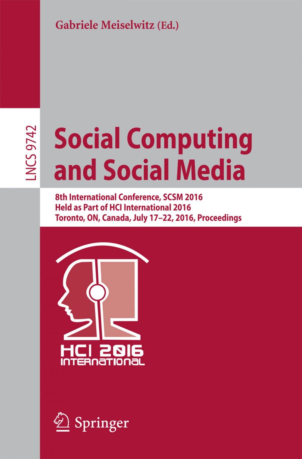 Big bigCover of Social Computing and Social Media