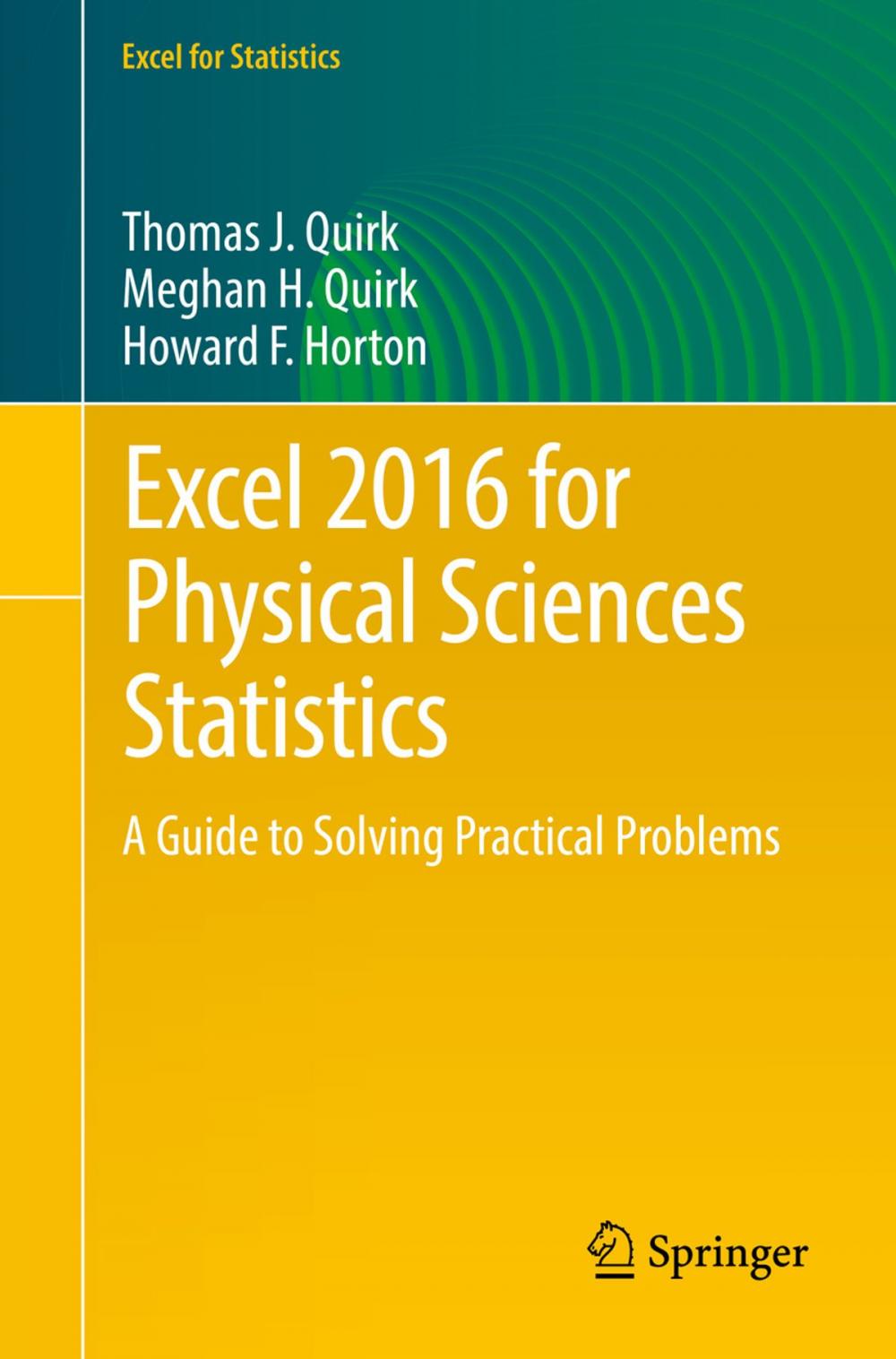 Big bigCover of Excel 2016 for Physical Sciences Statistics