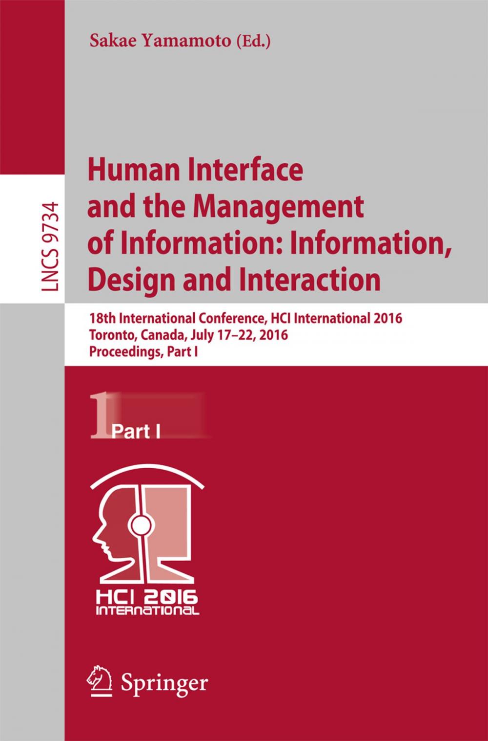 Big bigCover of Human Interface and the Management of Information: Information, Design and Interaction