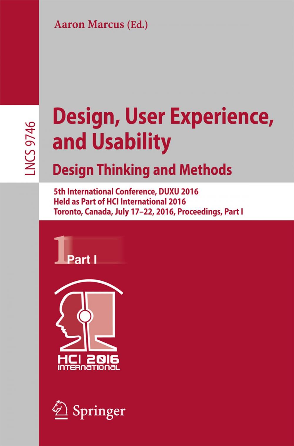 Big bigCover of Design, User Experience, and Usability: Design Thinking and Methods