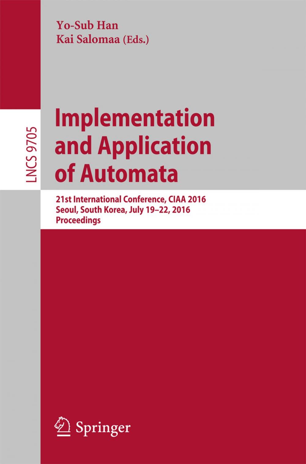 Big bigCover of Implementation and Application of Automata