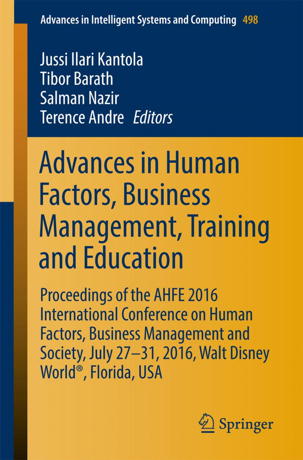 Big bigCover of Advances in Human Factors, Business Management, Training and Education