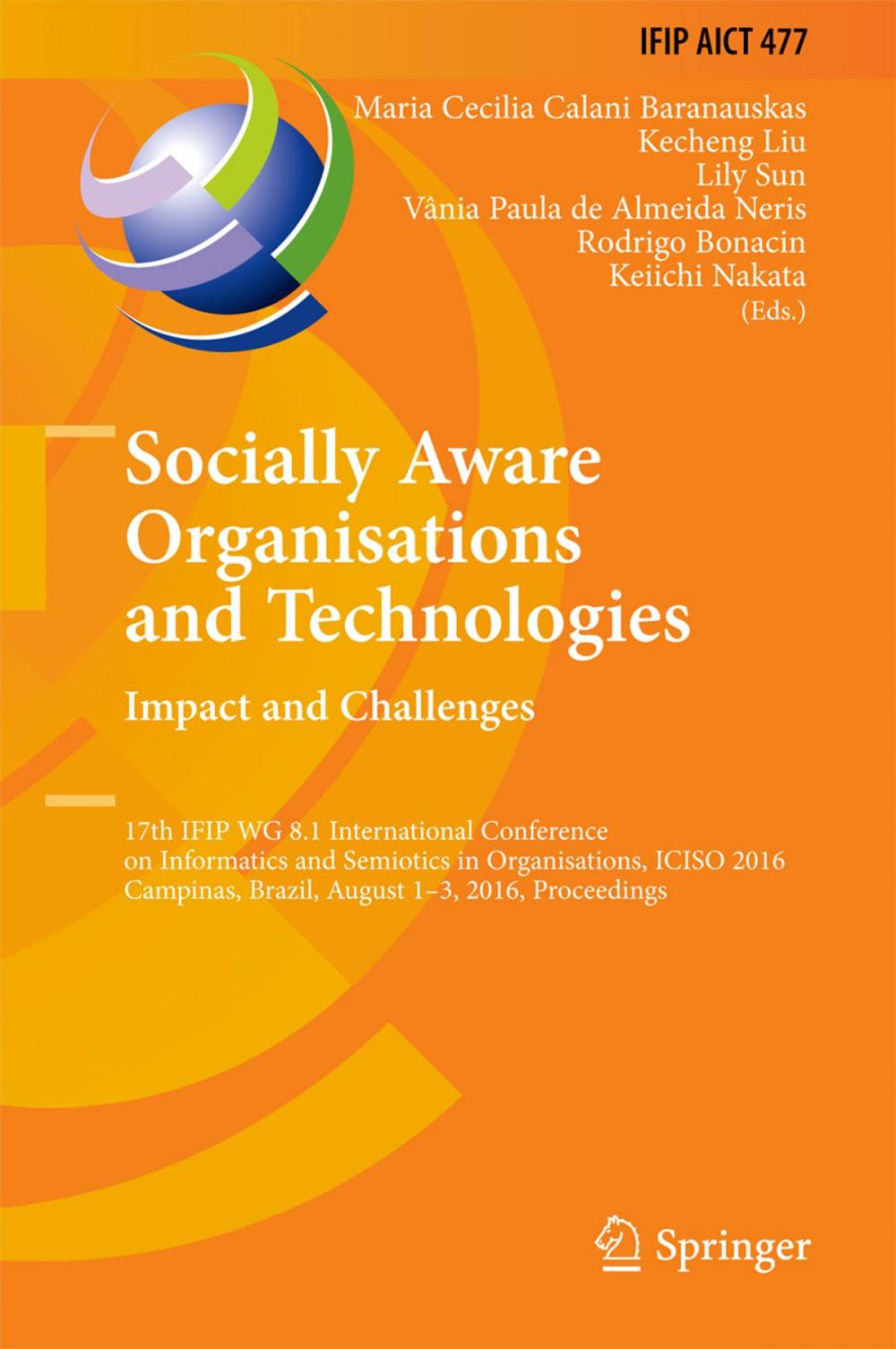 Big bigCover of Socially Aware Organisations and Technologies. Impact and Challenges