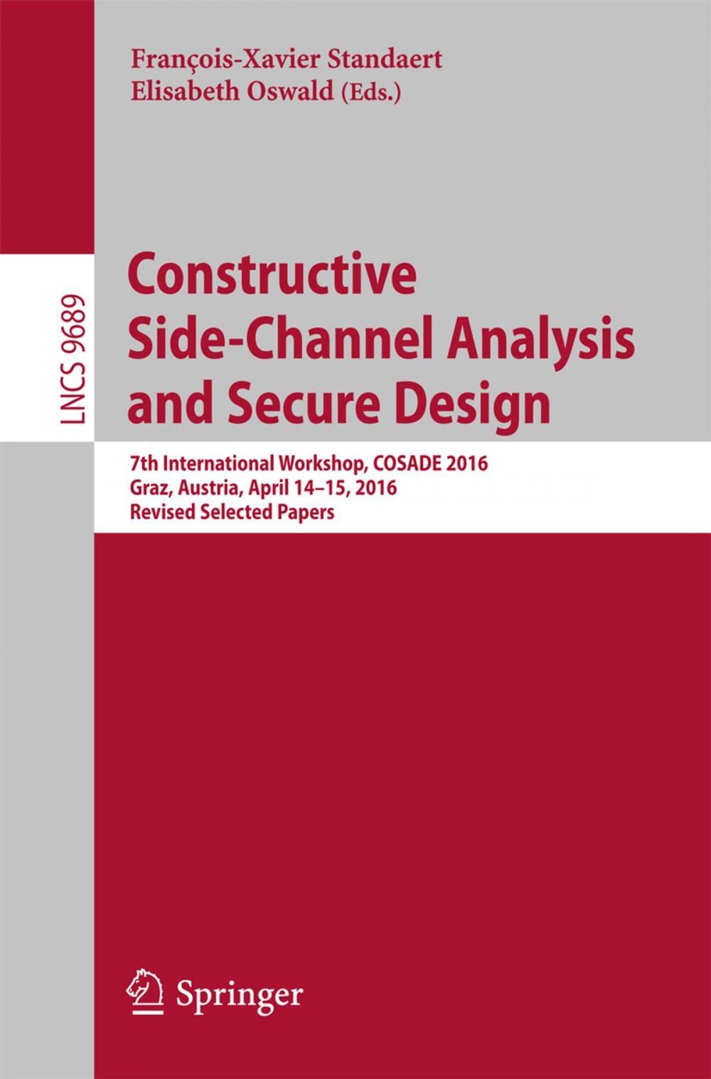 Big bigCover of Constructive Side-Channel Analysis and Secure Design