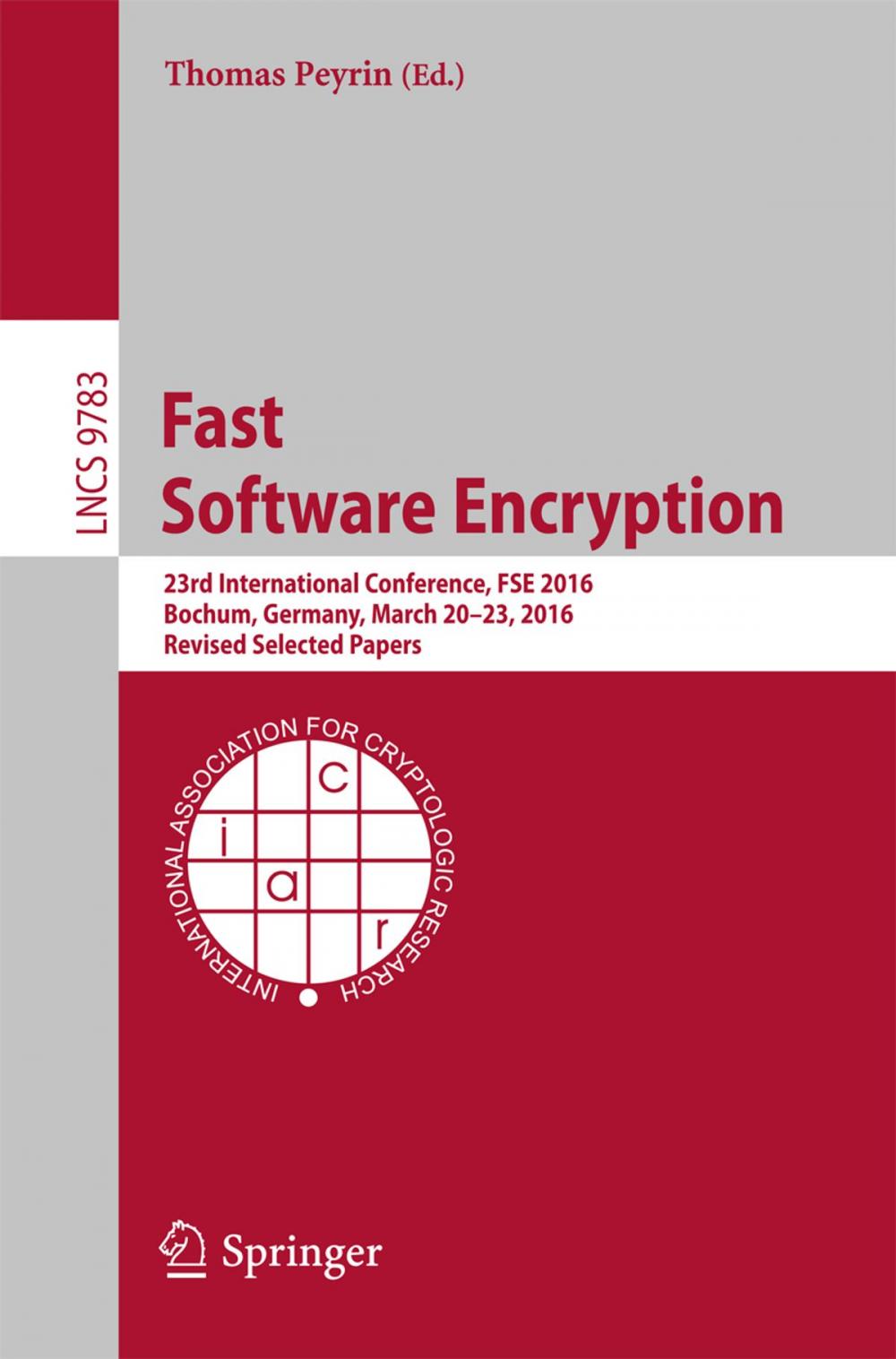 Big bigCover of Fast Software Encryption