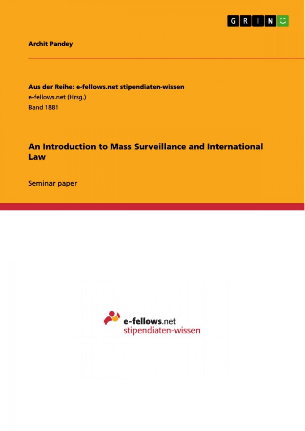 Big bigCover of An Introduction to Mass Surveillance and International Law