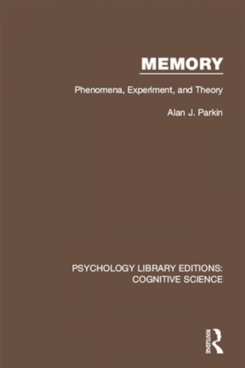 Cover of the book Memory by Alan J. Parkin, Taylor and Francis