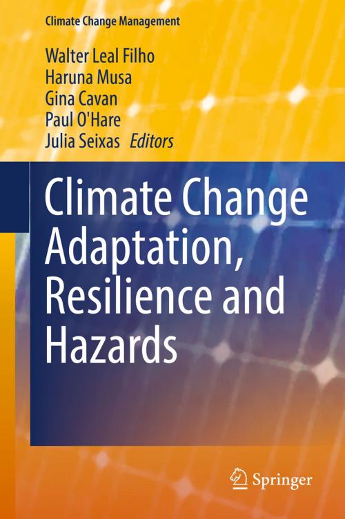 Cover of the book Climate Change Adaptation, Resilience and Hazards by , Springer International Publishing