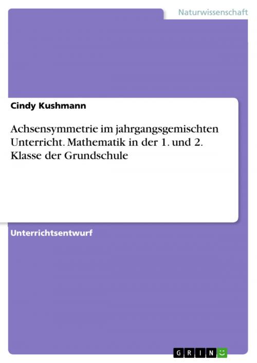 Cover of the book Achsensymmetrie im jahrgangsgemischten Unterricht. Mathematik in der 1. und 2. Klasse der Grundschule by Cindy Kushmann, GRIN Verlag