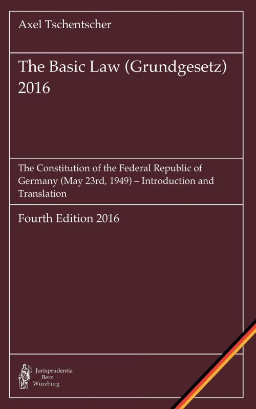 Cover of the book The Basic Law (Grundgesetz) 2016 by Axel Tschentscher, Books on Demand