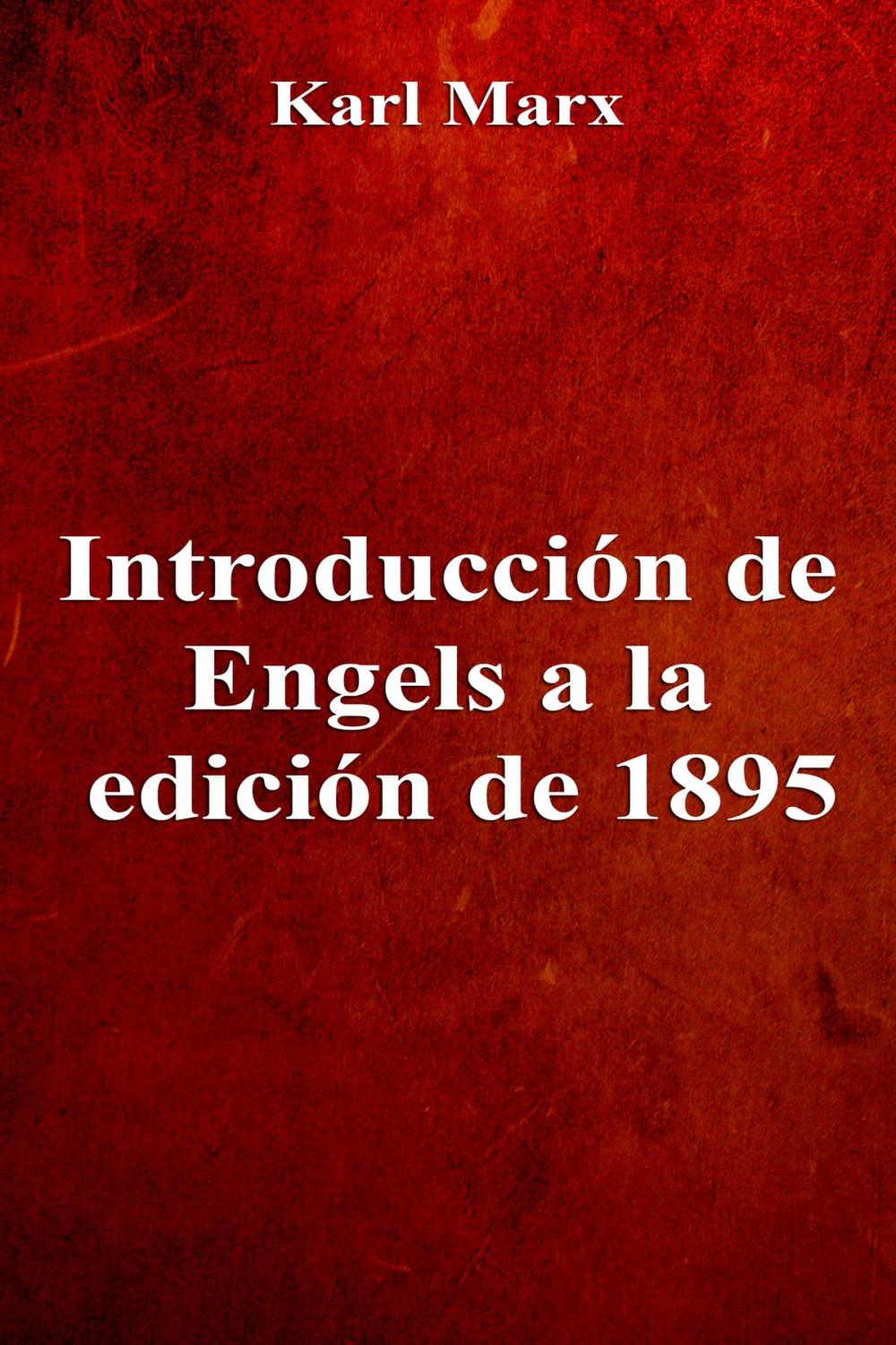 Big bigCover of Introducción de Engels a la edición de 1895