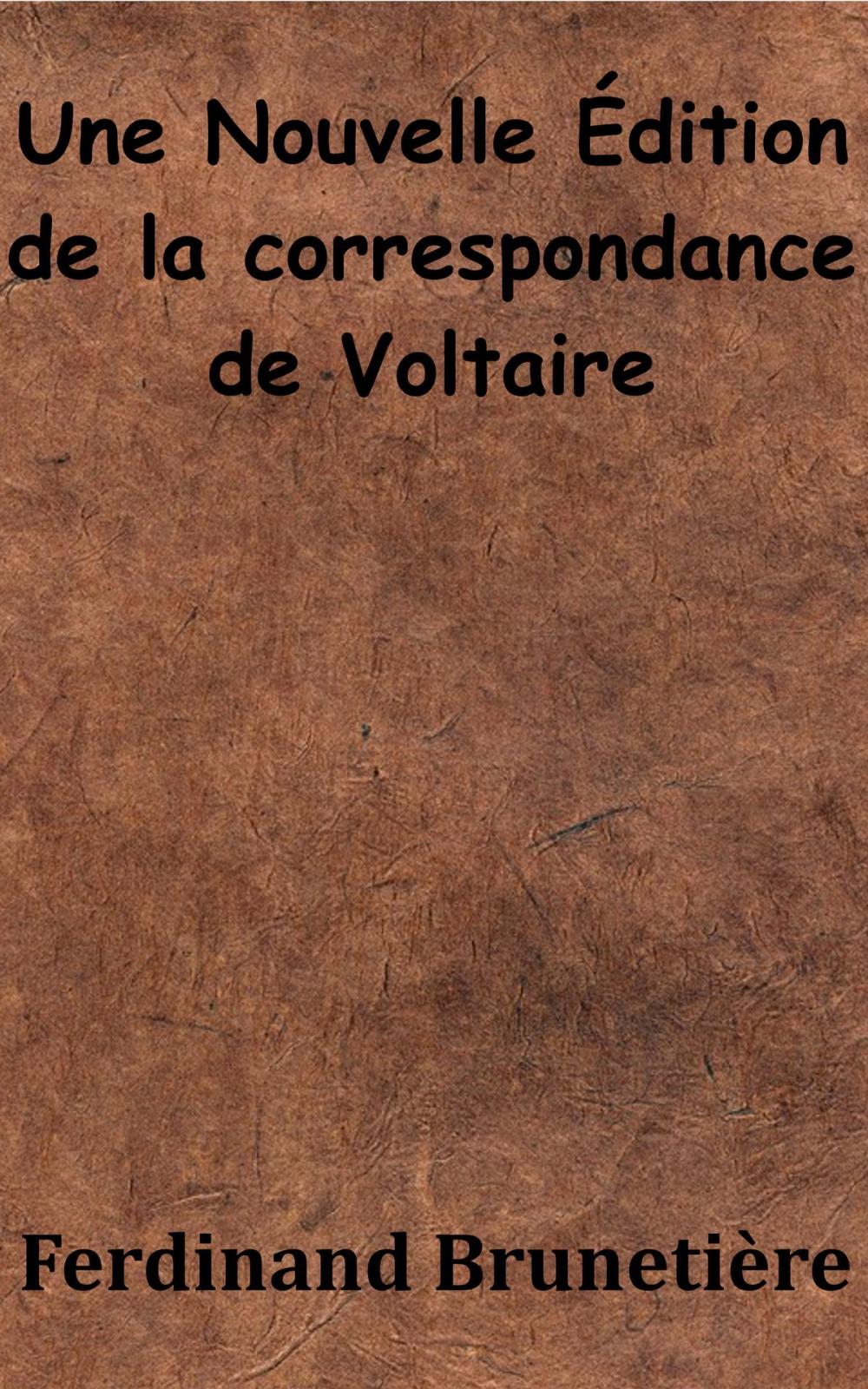 Big bigCover of Une Nouvelle Édition de la correspondance de Voltaire
