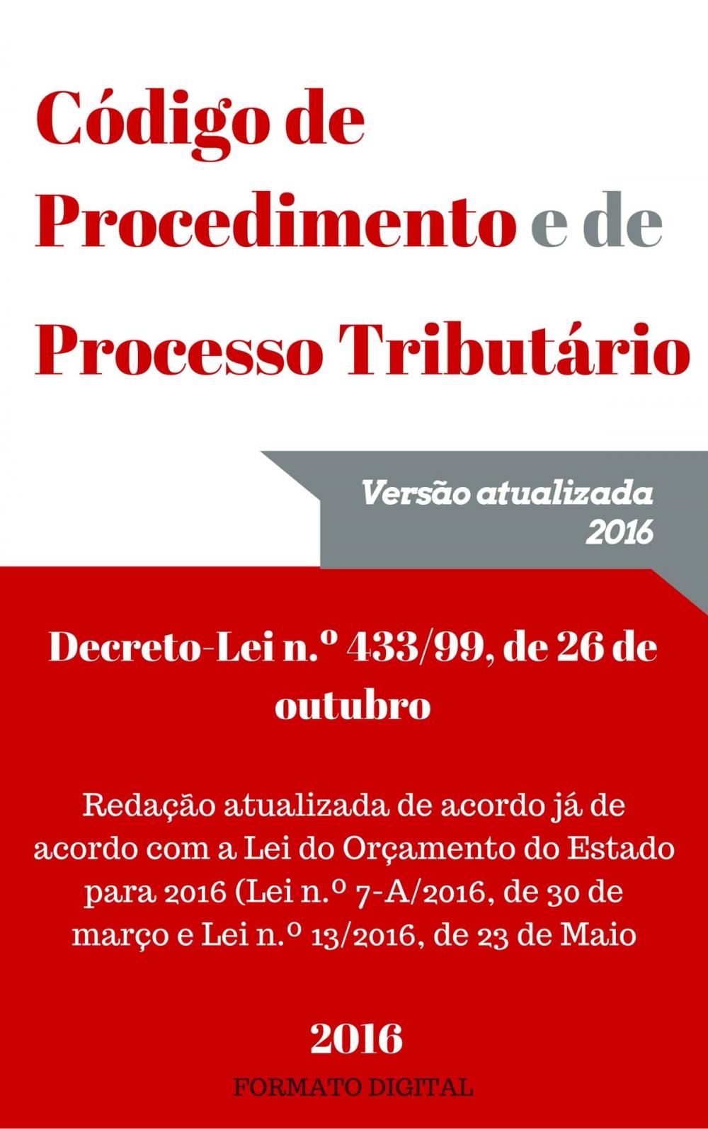 Big bigCover of Código de Procedimento e de Processo Tributário