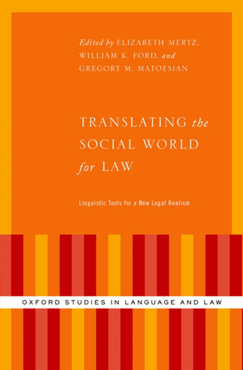 Big bigCover of Translating the Social World for Law