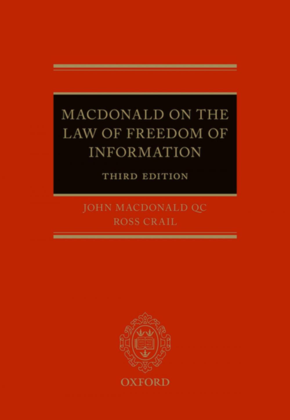 Big bigCover of Macdonald on the Law of Freedom of Information