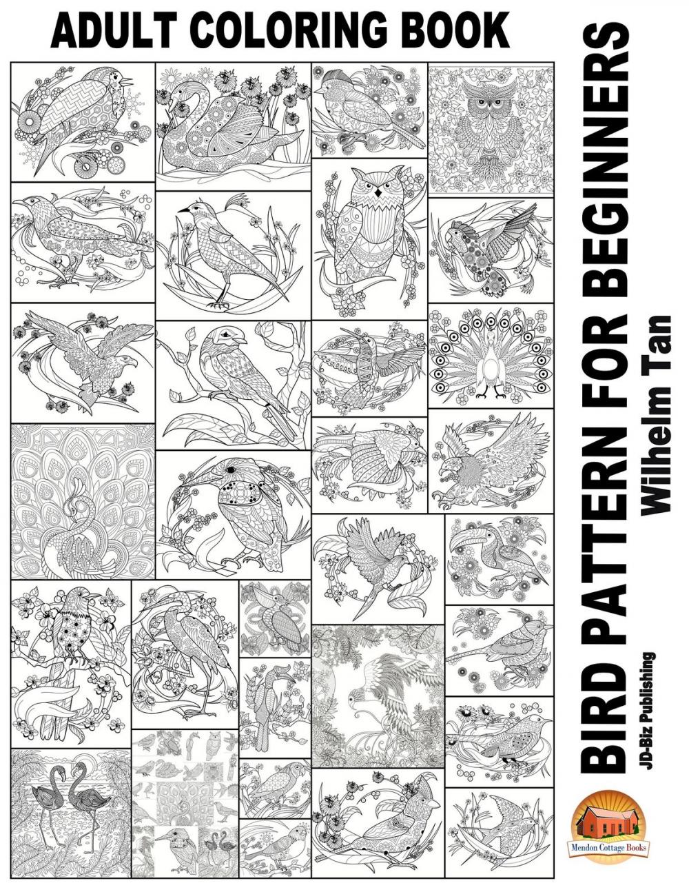 Big bigCover of Adult Coloring Book: Bird Pattern For Beginners