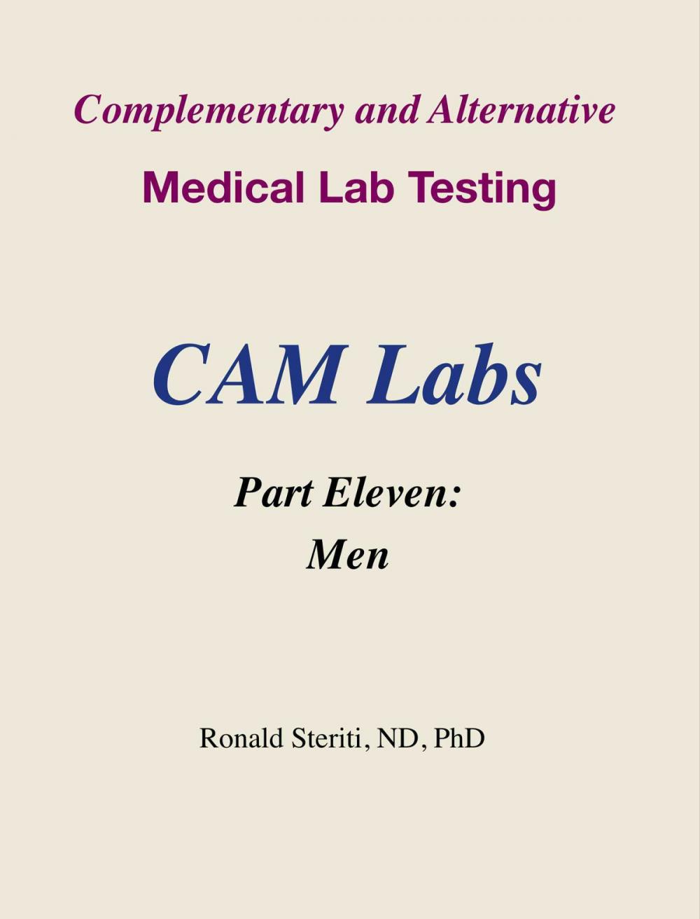 Big bigCover of Complementary and Alternative Medical Lab Testing Part 11: Men