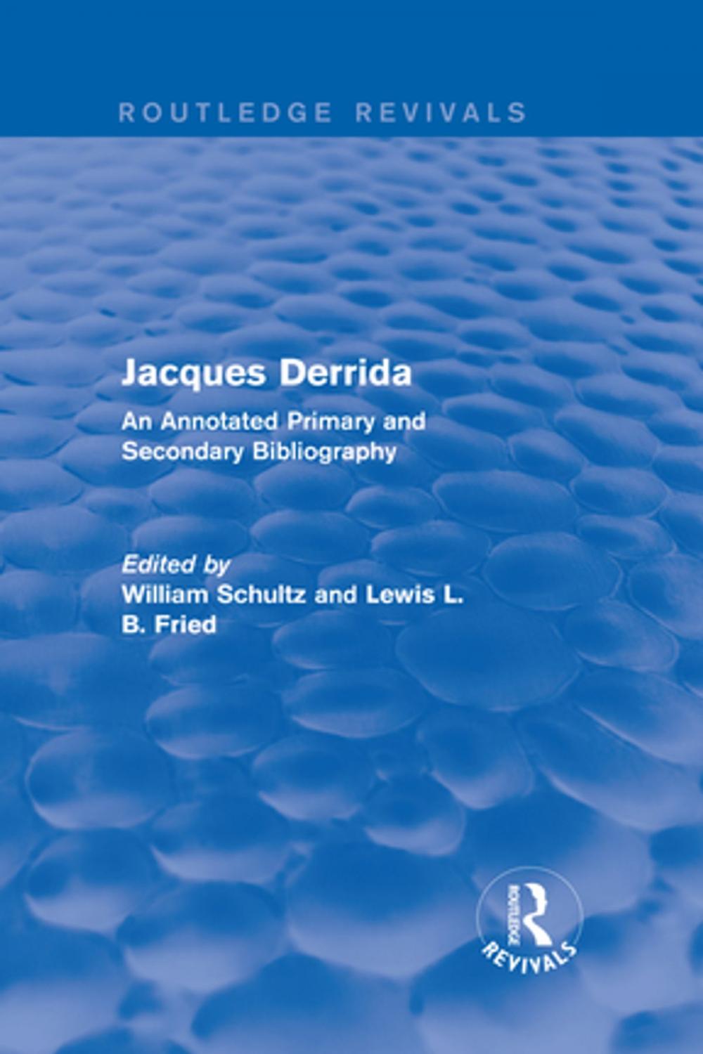 Big bigCover of Jacques Derrida (Routledge Revivals)