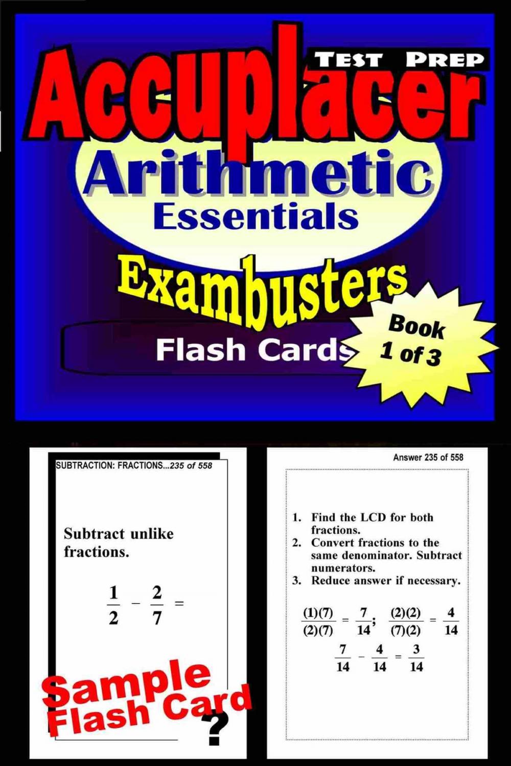 Big bigCover of Accuplacer Test Prep Arithmetic Review--Exambusters Flash Cards--Workbook 1 of 3