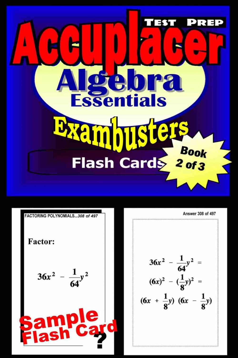 Big bigCover of Accuplacer Test Prep Algebra Review--Exambusters Flash Cards--Workbook 2 of 3