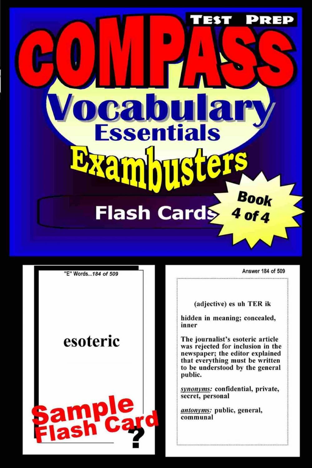 Big bigCover of COMPASS Test Prep Essential Vocabulary--Exambusters Flash Cards--Workbook 4 of 4