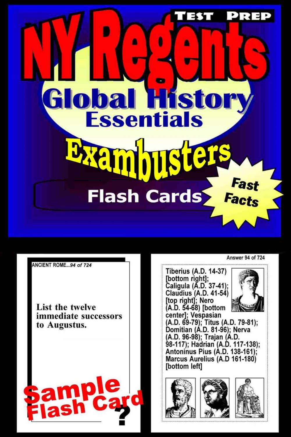 Big bigCover of NY Regents Global History Test Prep Review--Exambusters Flashcards