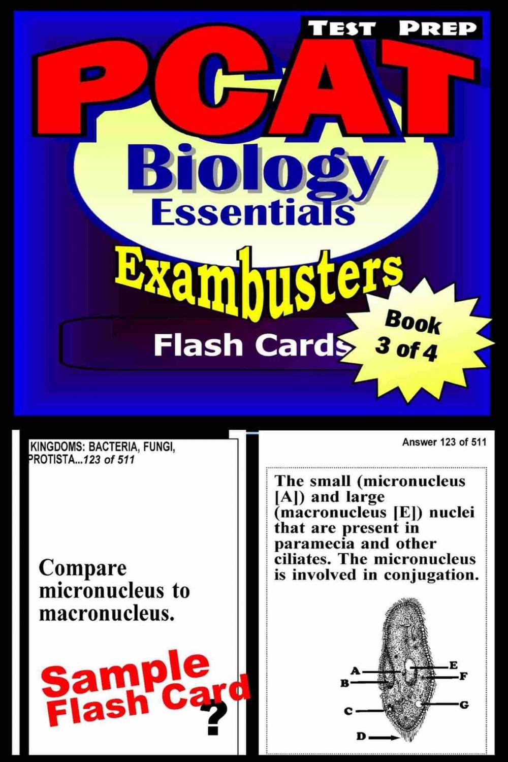 Big bigCover of PCAT Test Prep Biology Review--Exambusters Flash Cards--Workbook 3 of 4