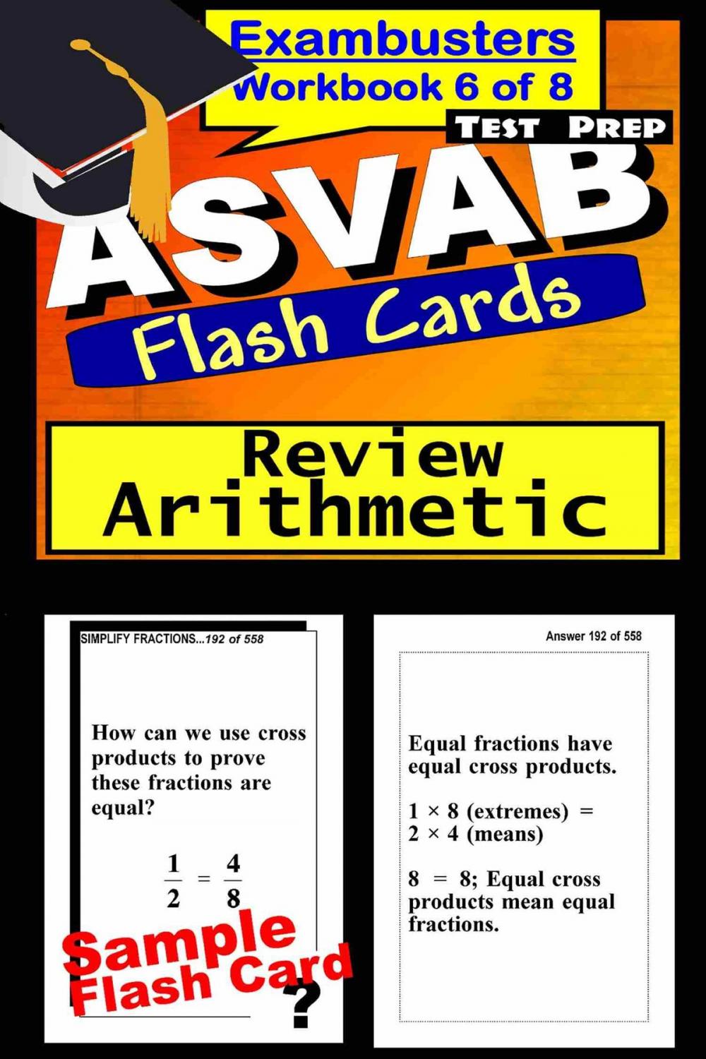 Big bigCover of ASVAB Test Prep Arithmetic Review--Exambusters Flash Cards--Workbook 6 of 8