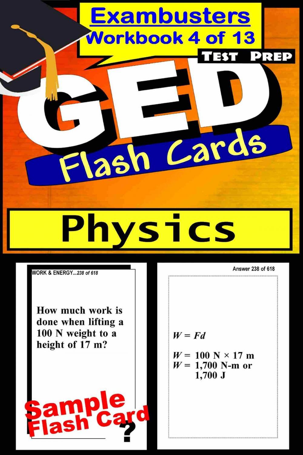 Big bigCover of GED Test Prep Physics Review--Exambusters Flash Cards--Workbook 4 of 13