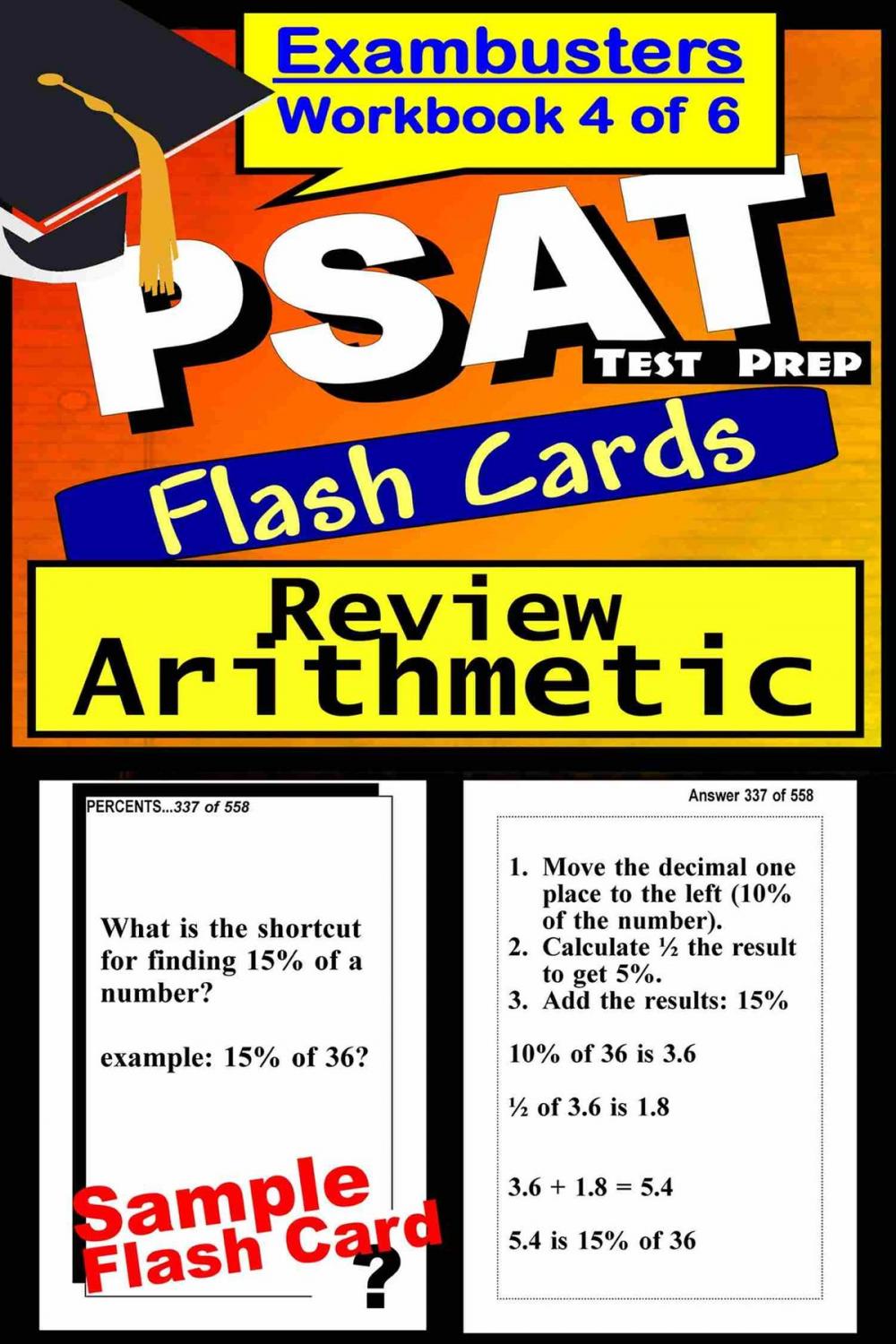 Big bigCover of PSAT Test Prep Arithmetic Review--Exambusters Flash Cards--Workbook 4 of 6