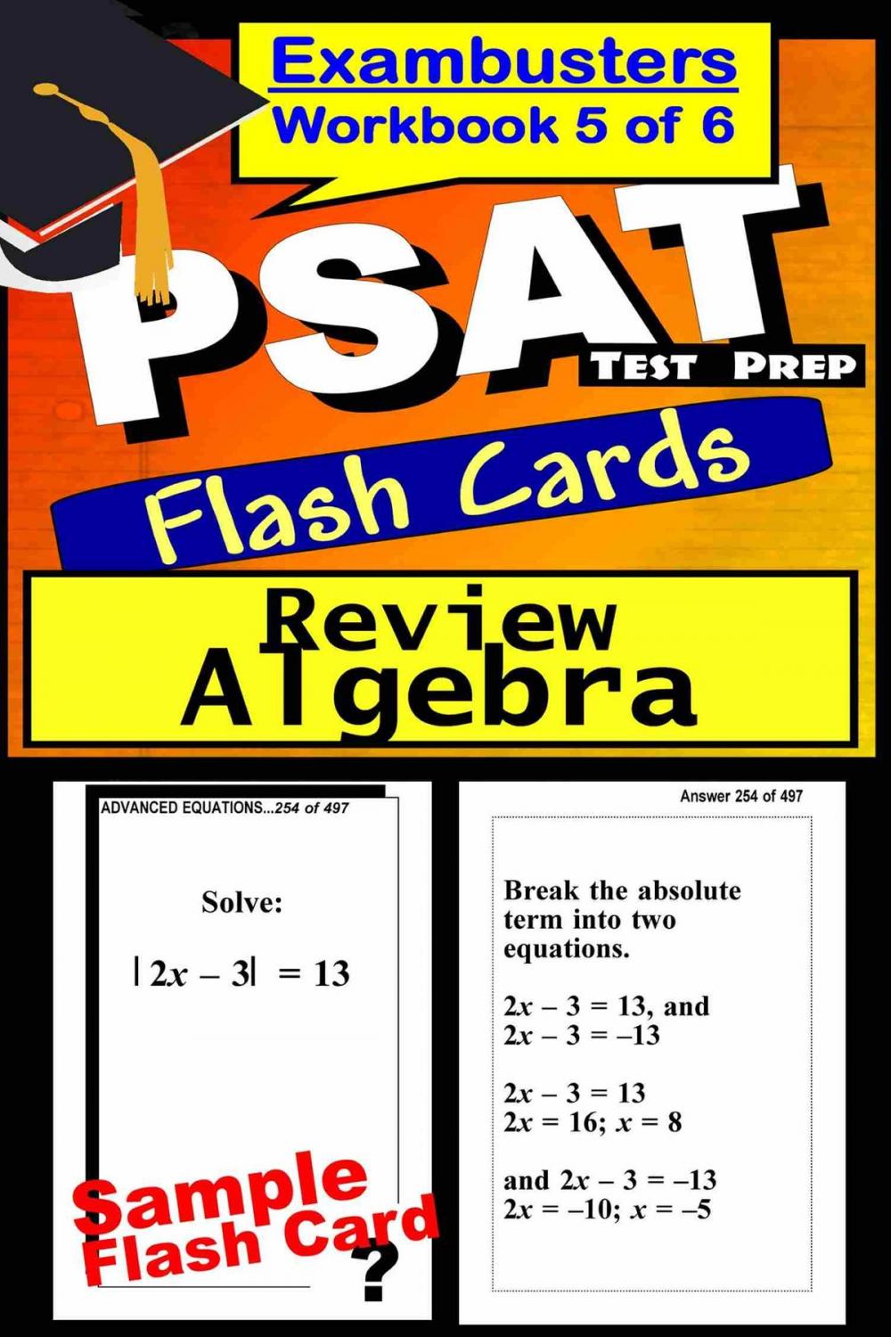 Big bigCover of PSAT Test Prep Algebra Review--Exambusters Flash Cards--Workbook 5 of 6