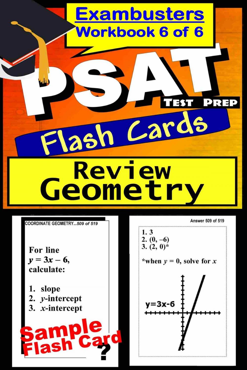 Big bigCover of PSAT Test Prep Geometry Review--Exambusters Flash Cards--Workbook 6 of 6