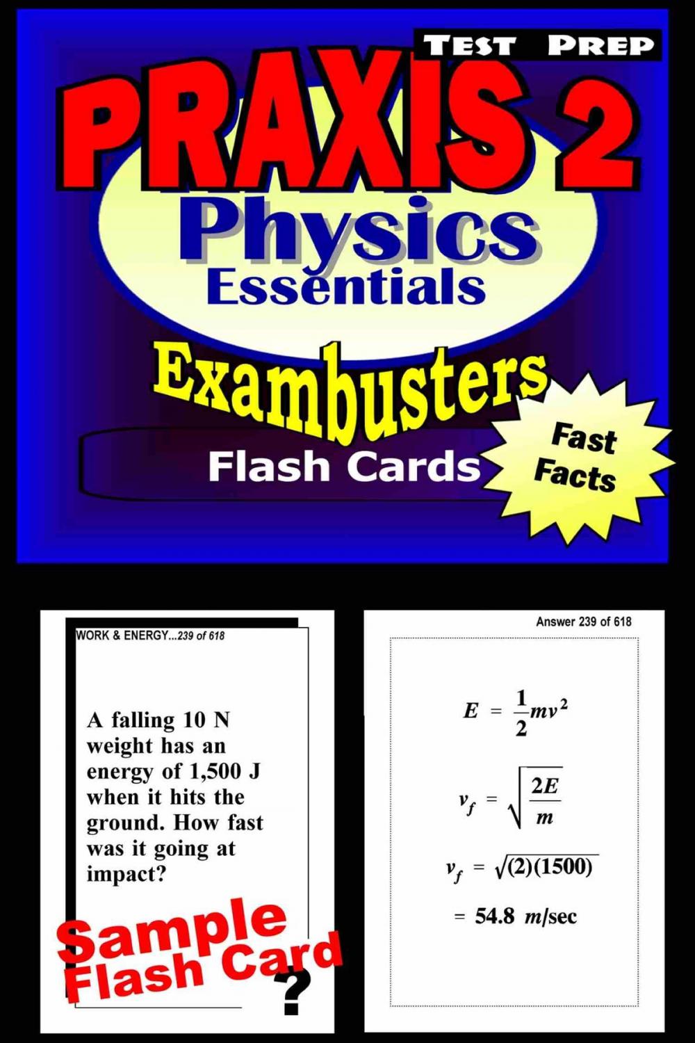 Big bigCover of PRAXIS II Physics Test Prep Review--Exambusters Flash Cards