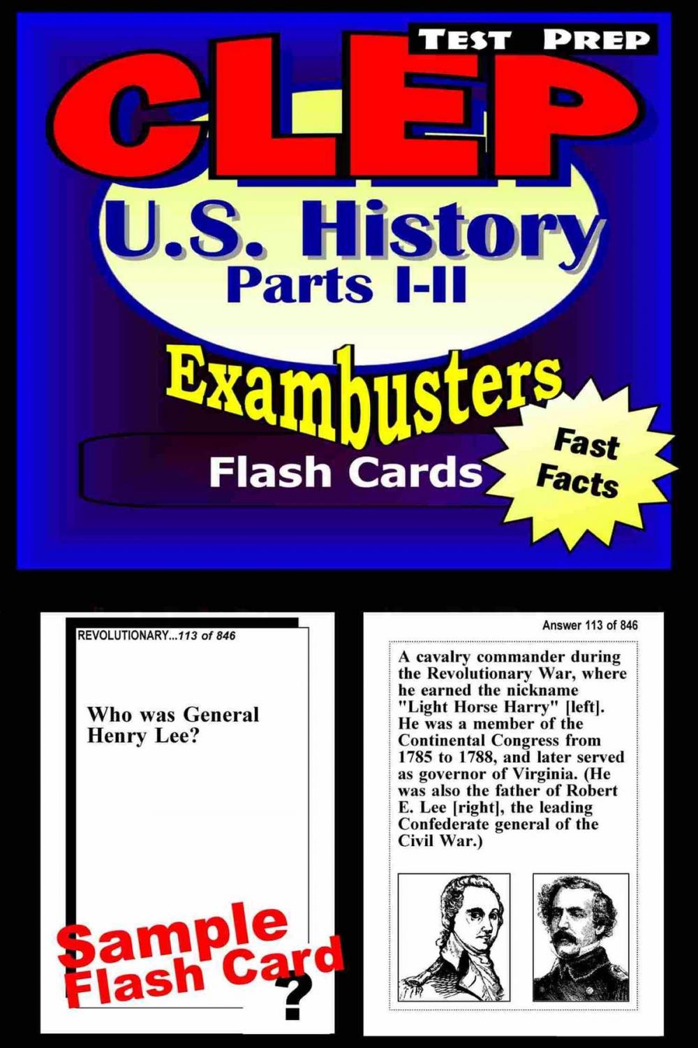 Big bigCover of CLEP United States Hisory I & II Test Prep Review--Exambusters Flashcards