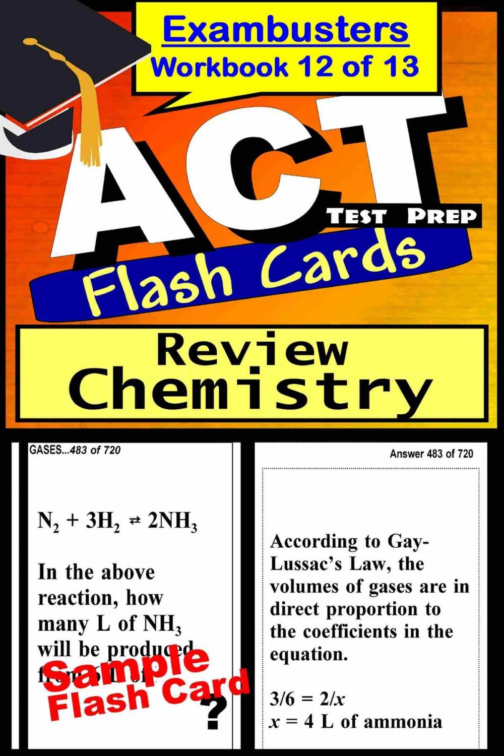 Big bigCover of ACT Test Prep Chemistry Review--Exambusters Flash Cards--Workbook 12 of 13