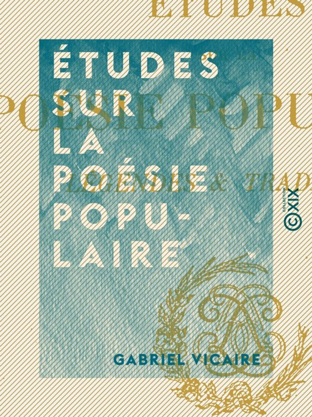 Big bigCover of Études sur la poésie populaire