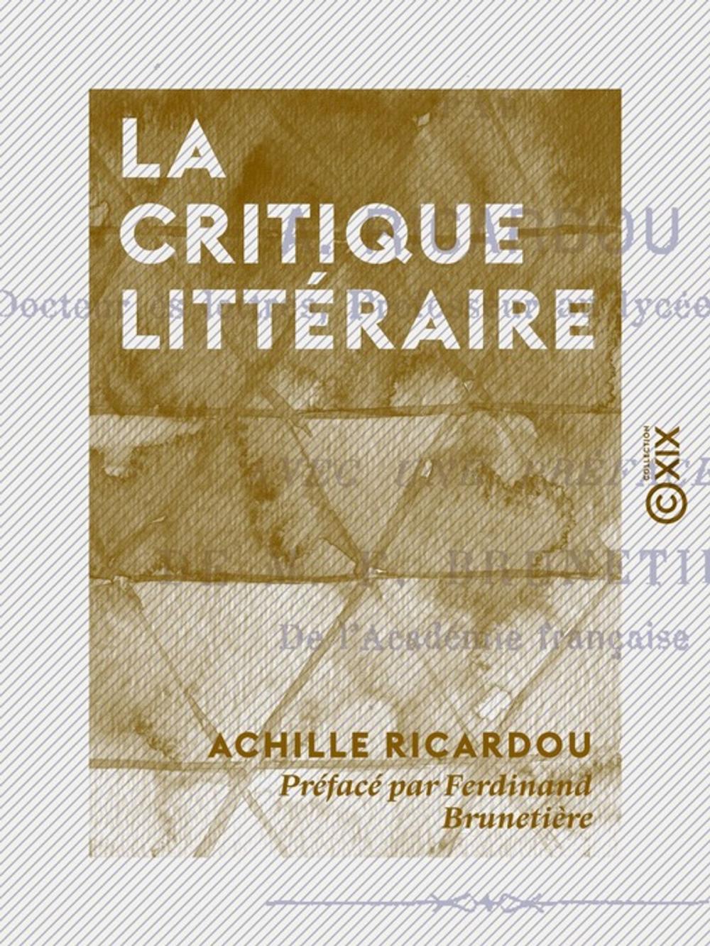 Big bigCover of La Critique littéraire