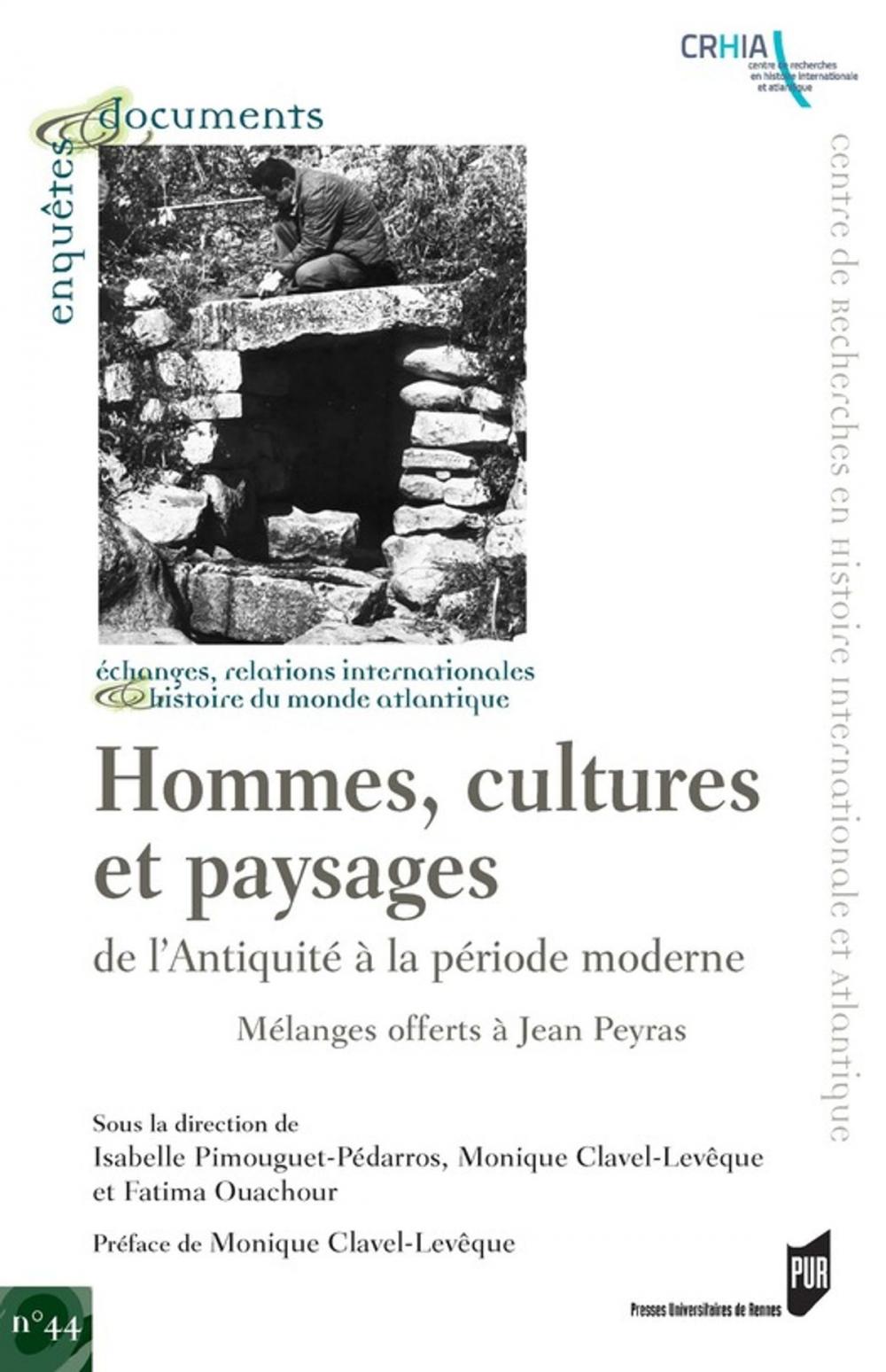 Big bigCover of Hommes, cultures et paysages de l'Antiquité à la période moderne