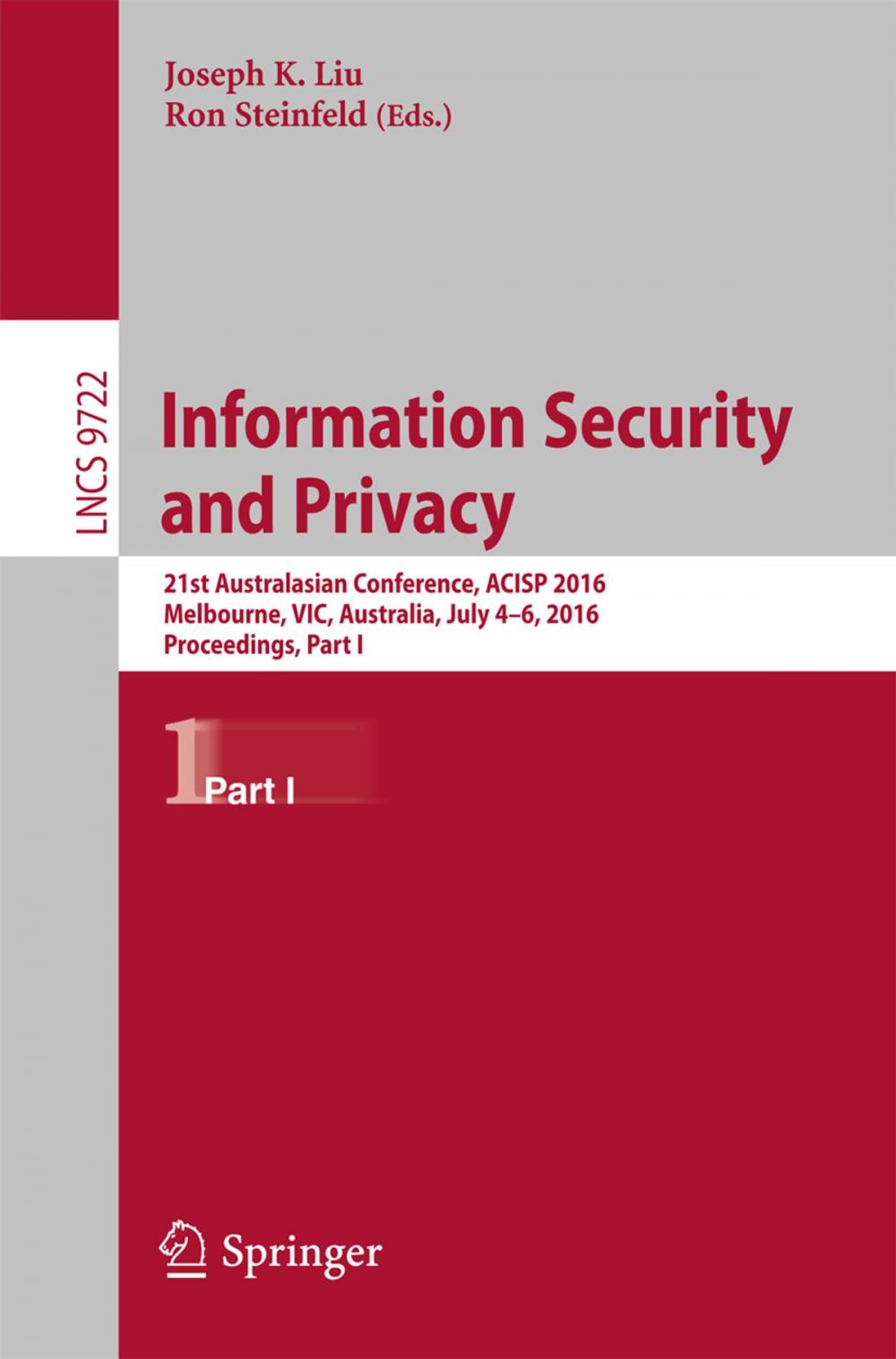 Big bigCover of Information Security and Privacy