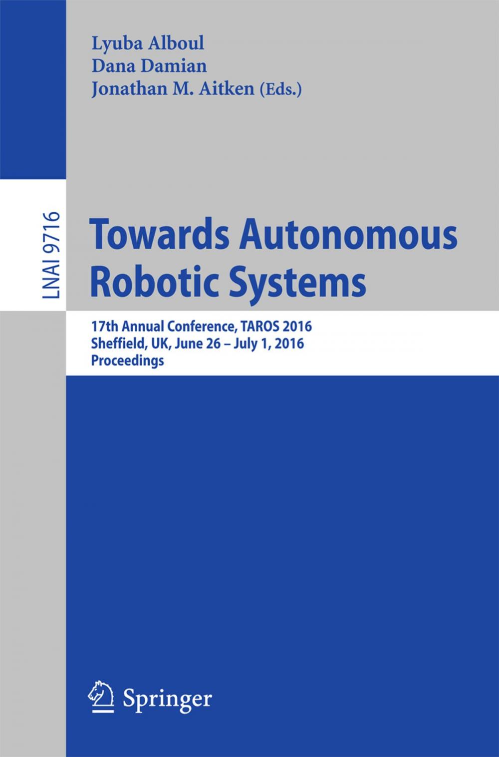 Big bigCover of Towards Autonomous Robotic Systems